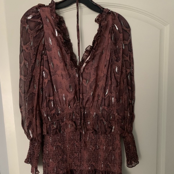 Rebecca Taylor snake print smoked clip dress - Picture 11 of 12